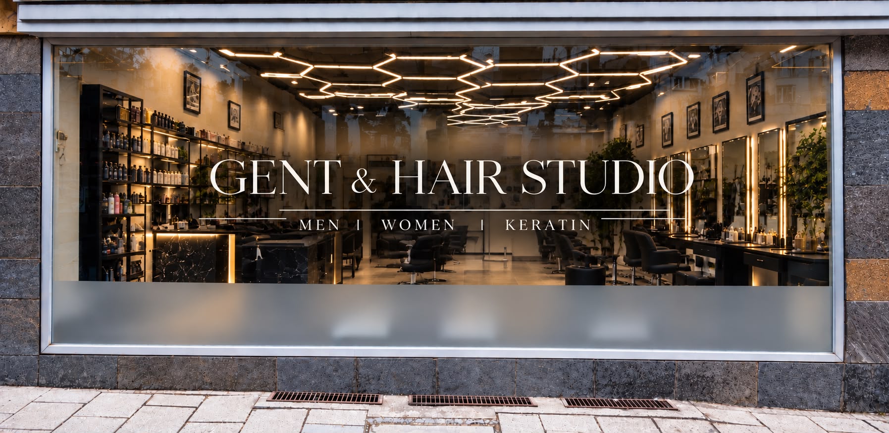 Außenansicht des Gent & Hair Studio in der Herzog-Wilhelm-Straße 25 in München