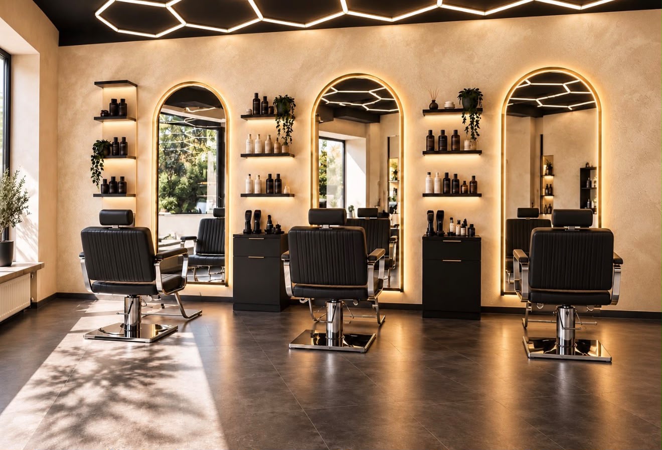 Heller Salonbereich für Styling und Keratin-Behandlungen